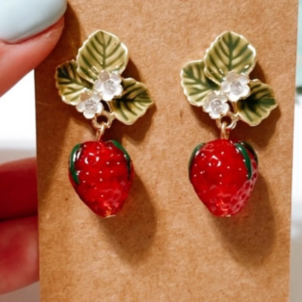 Strawberries 🍓 Statement Earrings